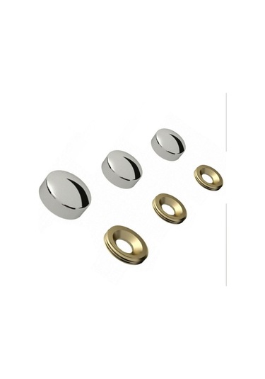 (10 ADET) Dekoratif Vida Kapağı 20 mm Parlak Krom Vida Tapası