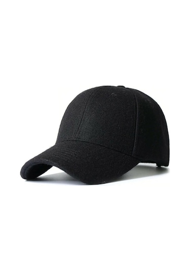 Cappello Erkek Siyah Kaşe Düz Şapka Kep Capkasr001-Siyah