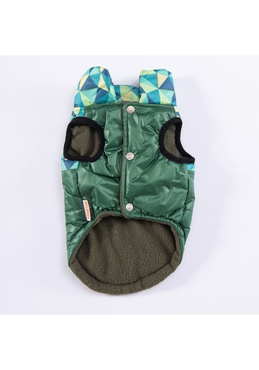 Pawstar Yeşil Diametro Puf Yelek Köpek Yeleği Köpek Yağmurluk