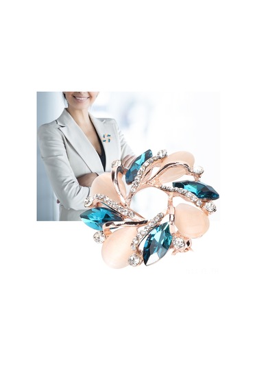 Lemestar Alloy Gül Desenli Broş - Rose Gold Tonu, Güzellik Eklenen Kıyafet Aksesuarı, Her Zaman Giyilebilir, Hediye Seçeneği Çok Renkli