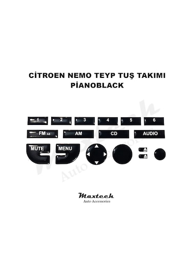 Citroen Nemo Teyp Tuş Takımı Pianoblack