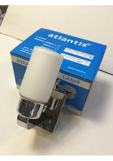 Camlı Dekoratif Aplik G9 Ampul Siyah