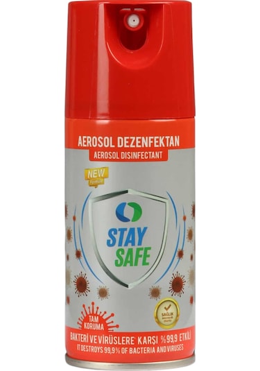 Stay Safe – Aerosol Dezenfektan 150ml. (9'lu Paket)