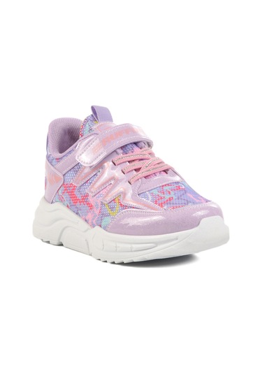 Lila Cırtlı Hafif Kız Çocuk Spor Ayakkabı Ruffon P LİLA-PEMBE