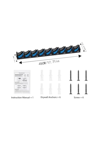Ximistore9 Duvarlı Olta Tutucu, Ev/depo İçin Çok Amaçlı Olta Saklama Ve Gösterim Aracı, Sağlam Montajlı Olta Stantı