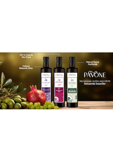 Pavone Limited 100% Nar Ekşisi 250 Ml. & Katkısız Balzamik Sirke 250 ML
