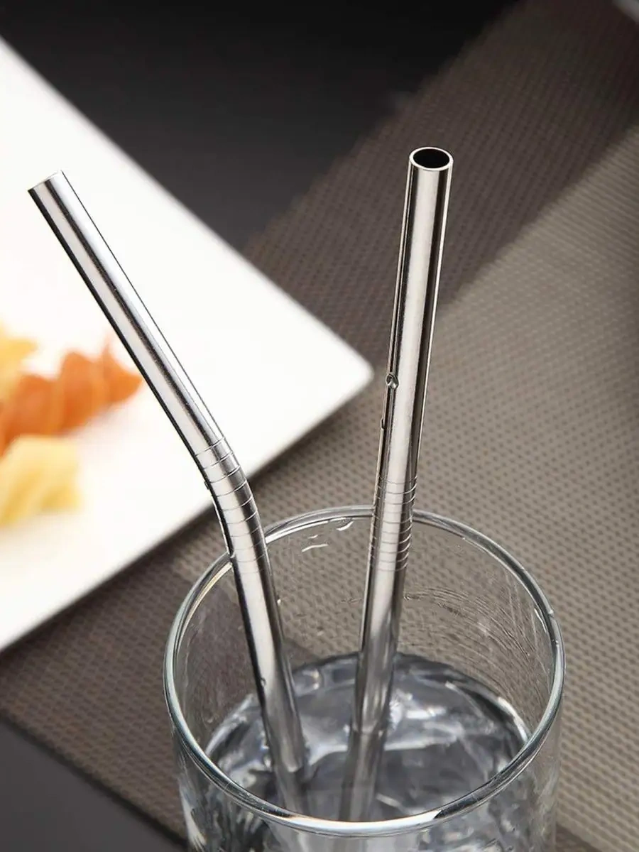 Black Drop Fırçalı Metal İçecek Pipetleri, 4 Adet 27413809