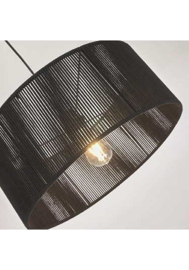 Dekoratif Sarkıt Avize Lambader Başlığı Siyah Siyah