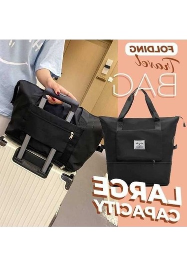 Novahub Yeşil Katlanır Su Geçirmez Seyahat Organizatör Çanta - Unisex, Geniş Kapasiteli, Bagaj Seyahat Ambalaj Çantası Yeşil