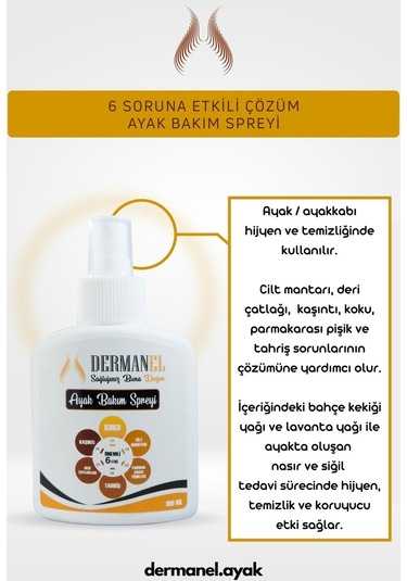 Dermanel Ayak Bakım Spreyi 100 ML