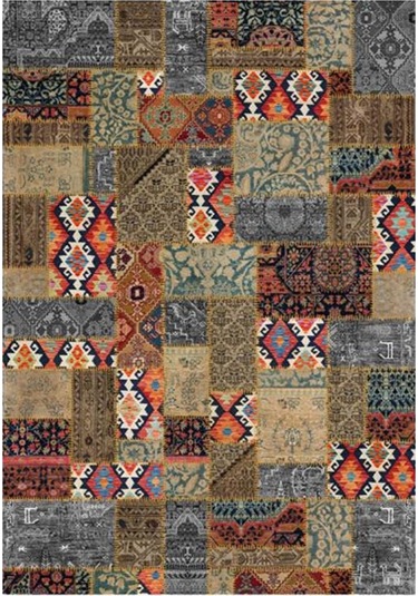 Çam Halı Gloria Td756 Multi Patchwork Desen Dokuma Saçaklı Kilim