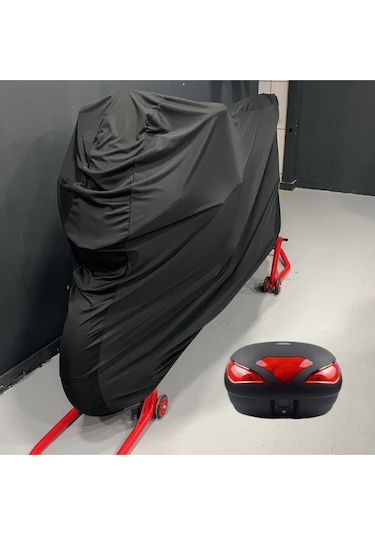 Kuba Filinta 200 Çantalı Siyah Kumaş Motosiklet Branda Motor Penye Branda