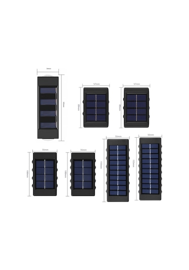 Cbtx Bahçe Aydınlatma 16led Lityum Güneş Duvar Lambası Dış Mekan Su Geçirmez Yukarı Ve Aşağı Çift Başlı Spot Beyaz Işık