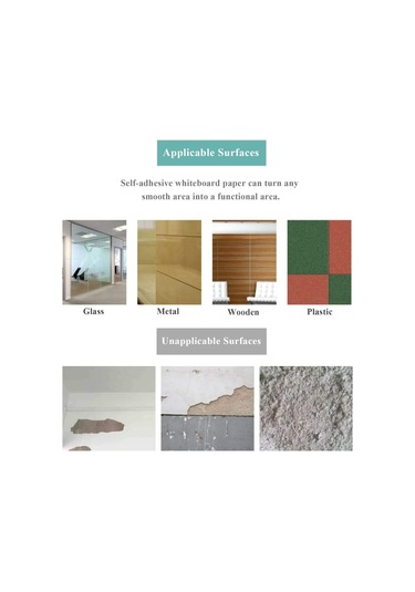 Geekyou Yapışkanlı Manyetik Yazı Tahtası - Ofis, Ev, Okul İçin Kolay Kurulumlu, İz Bırakmayan Yazı Tahtası Çözümü Beyaz