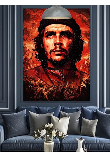 Che Guevara Ünlü Portresi Dekoratif Kanvas - Mdf Ahşap Tablo