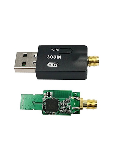 300Mbps Wireless USB Wi-Fi Adaptör Dongle 5Dbi Anten Network Lan