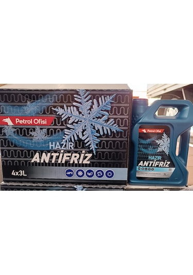 Petrol Ofisi Hazır Antifriz 3 Lt X 4 Adet Koli 2023 Ürt.