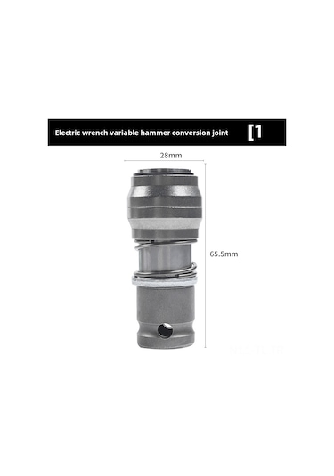 Hombey Elektrikli Anahtar'dan Çekiç Ve Matkap'a Dönüştürücü Aracı - 1/2 Kafa İle Kare/uçak Saplı Darbeli Matkap Uçları İçin Çevirme Kolu Kare Saplı 1 Adet