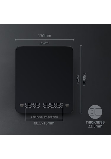 Yüksek Hassasiyetli Dijital Zamanlayıcılı Mutfak Tartısı 3kg-0.1g