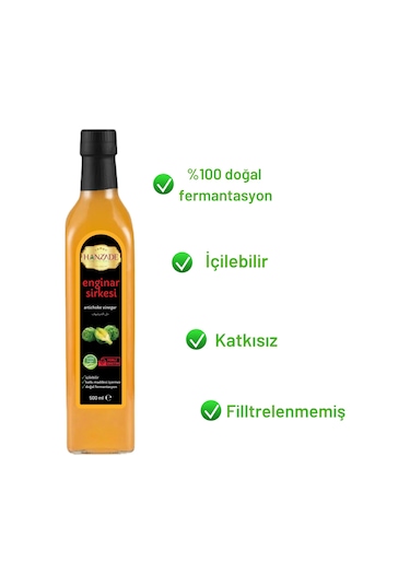 Hanzade Bitkisel Enginar Sirkesi 3 x 500 ML