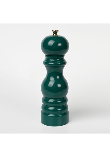 Koyu Yeşil Ahşap Tuz Ve Karabiber El Değirmeni Öğütücü Grinder 18 Cm Koyu Yeşil
