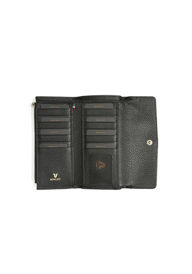 Black Cüzdan & Kartlık Kadın Diğer 2801 Roncato Flother Skın Wallet Siyah