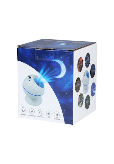 Sones 5w Mikro Usb Güç Kaynağı Uzaktan Kumanda Yıldızlı Gökyüzü Lazer Projeksiyon Lambası Manyetik Tabanlı Led Atmosfer Gece Lambası Çok Renkli