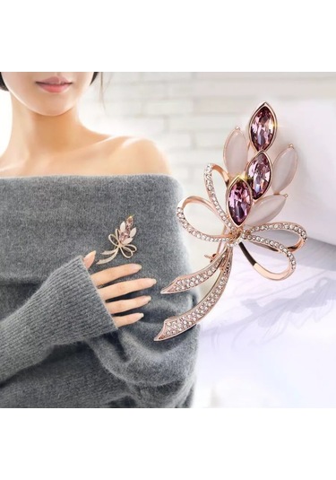 Villovatik Çiçek Şeklinde Modaya Uygun Broş 177071750 Altın Rengi