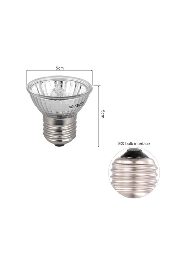 Singree "2'li Paket 25w Kaplumbağa Isıtma Lambası - Uva/uvb Işık Kaynağı" Gümüş