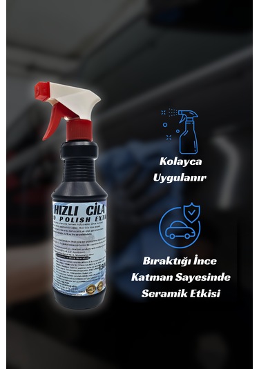 Hızlı Cila 500 Ml Oto Hızlı Cila İle, Etkili Hızlı Seramik Cila