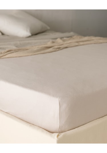 Madame Coco Belle King Size Lastikli Bambu Çarşaf - Gri Crsf0000000025 Beyaz