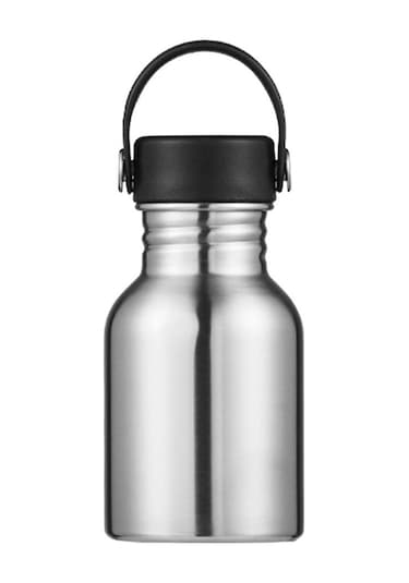 Suntek Paslanmaz Çelik Spor Bisiklet Su Şişesi PP Kapak 350 ML Gri