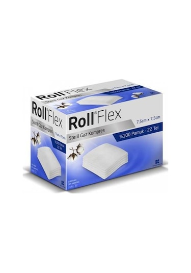Roll Flex Steril Gaz Kompres 7.5 X 7.5 CM 4 x 100 Adet
