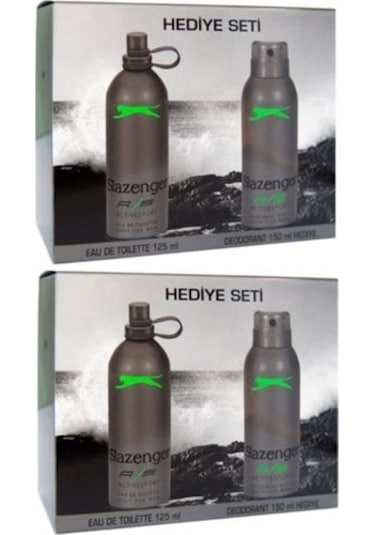 Slazenger Active Sport Erkek Parfüm Yeşil EDT 125 ML + Deodorant 2 x 150 ML