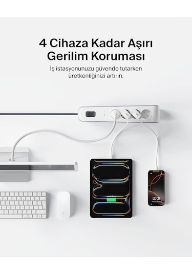 Belkin Bsv400vf2m 2 M 4 Lü Akım Korumalı Priz Mk2mk5bel0004 1 - 3 M