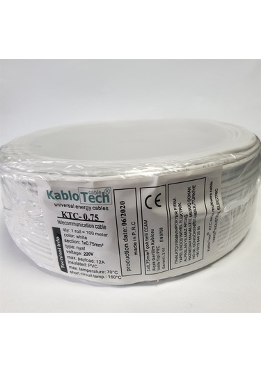 Kablotech 0,75 Nyaf Kablo Beyaz