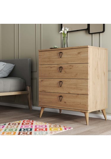 3612 Versace 4 Çekmeceli Ayaklı Şifonyer Sepet