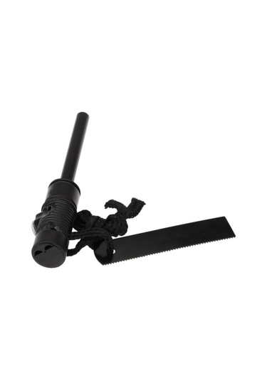 Neevoyu Çok Amaçlı Hayatta Kalma Çakmaklı Çakmaktaşı Seti - Pusula Ve Düdük Dahil Siyah