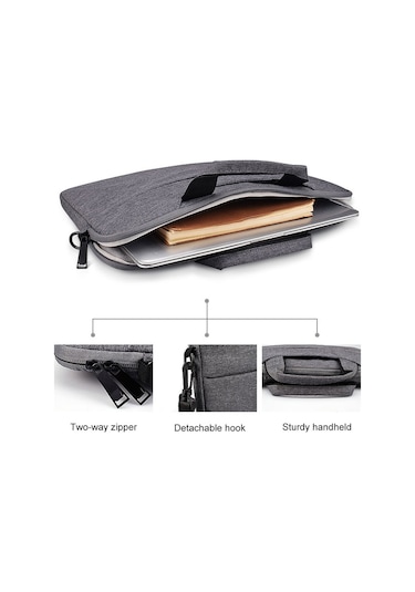 St02s Su Geçirmez Yırtılma Direnci Gizli Taşınabilir Askı Tek Omuzlu Çanta 15.6 İnç Dizüstü Bilgisayarlar İçin, Bavul Kemeri İle Koyu Gri