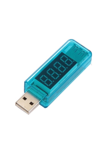 Usb Voltmetre Ampermetre Volt Amper Gerilim Ölçer Led Göstergeli