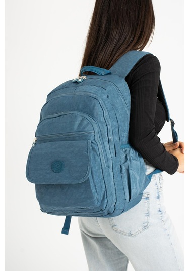 Ultra Hafif Çok Cepli Su Geçirmez Sırt Çantası Unisex Mavi Model:571-2a - Mavi