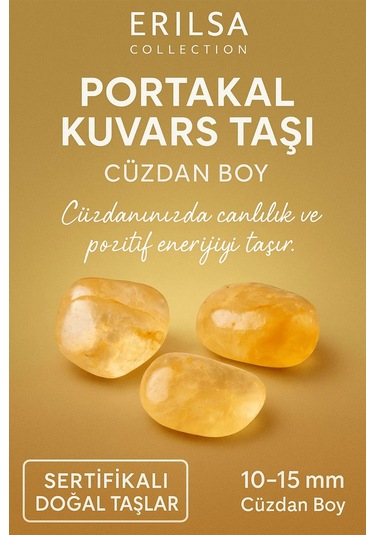 Sertifikalı Portakal Kuvars Taşı Kütle 10-15 Mm Canlılık Enerji