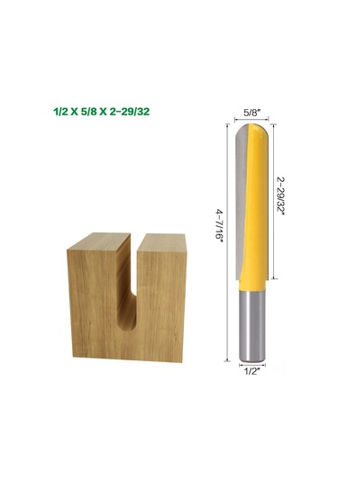 Shineyee Ahşap İşleme Derin Konik Uçlu Freze Bıçağı - Ahşap Kesim, Oymak, Şekillendirme İçin Uygun 12x5/8x63
