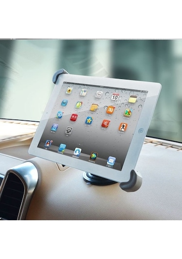 Tongxida 360 Döndürme Araba Tablet Tutucu, İpad Ve Cbtx 7-11 İnç İçin Kamera Vantuzlu Panel Siyah