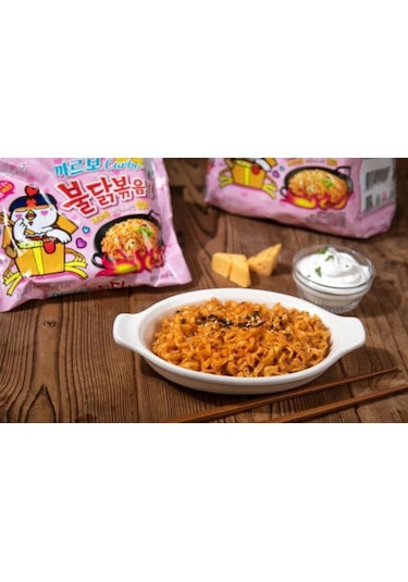 Samyang Buldak Rose Hot Chicken Flavor Ramen 5li Paket