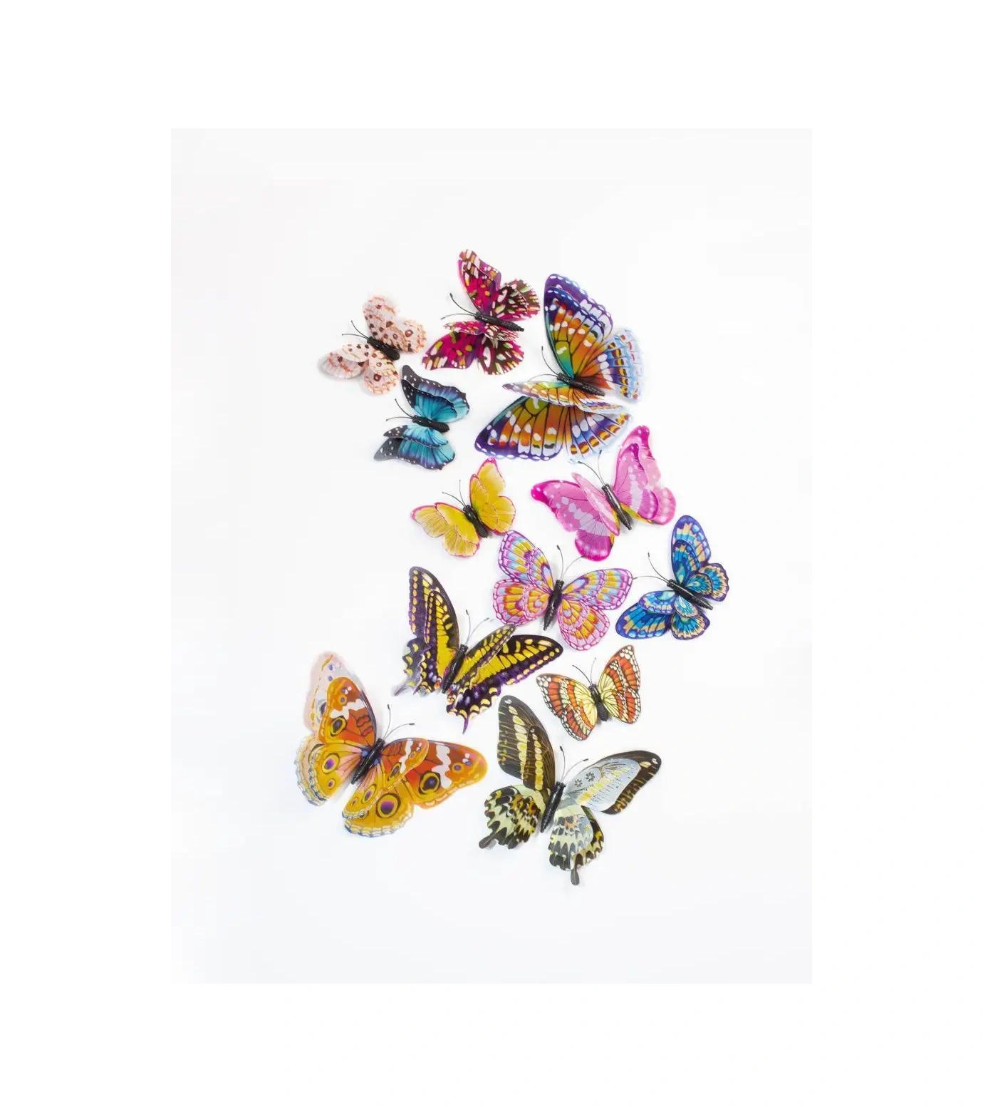 Damani Aydınlatmalı Duvar Dekoru İçin İç Mekan Çıkartmaları Kelebekler 144281132 Mavi Buz