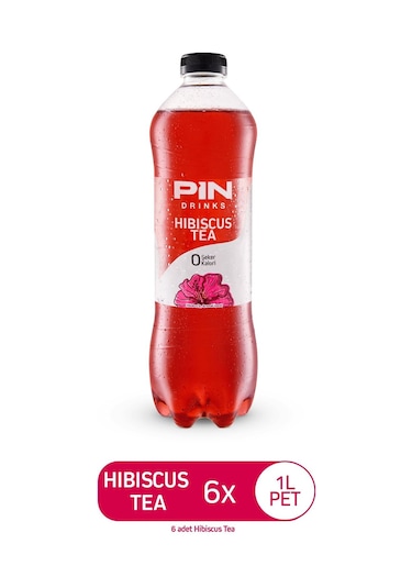 Pin Hibiskus Çayı - Şekersiz & Kalorisiz 1 Litre X 6 Adet Ice Tea