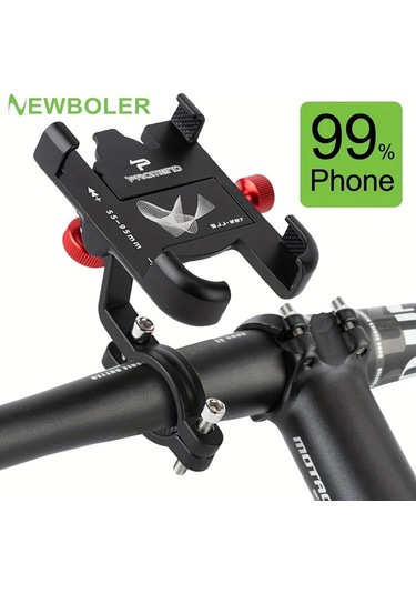 Xuweiwei Hol232 1 Adet Newboler Mtb Araba Telefon Tutucu Bisiklet Braketi 360 Derece Doner Aluminyum Ayarlanabilir Kaymaz Telefon Tutucu -