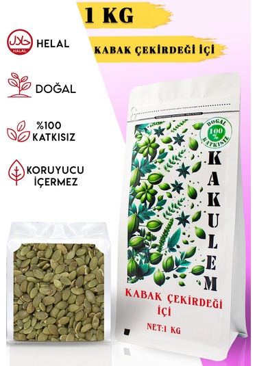 Kakulem Sertifikalı Katkısız Çiğ Kabak Çekirdeği İçi 1 Kg 1 KG