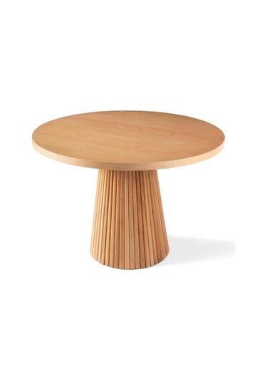 Milas Natural Ahşap Bohem Yemek Masası 130x130 Naturel